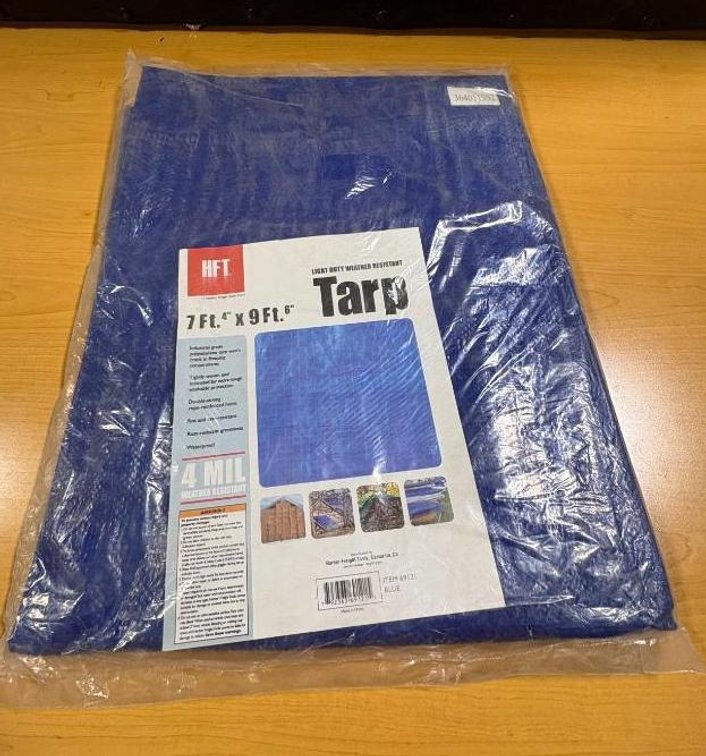 New, HFT 7ft 4in x 9ft 6in Light-Duty Weather Resistant Tarp