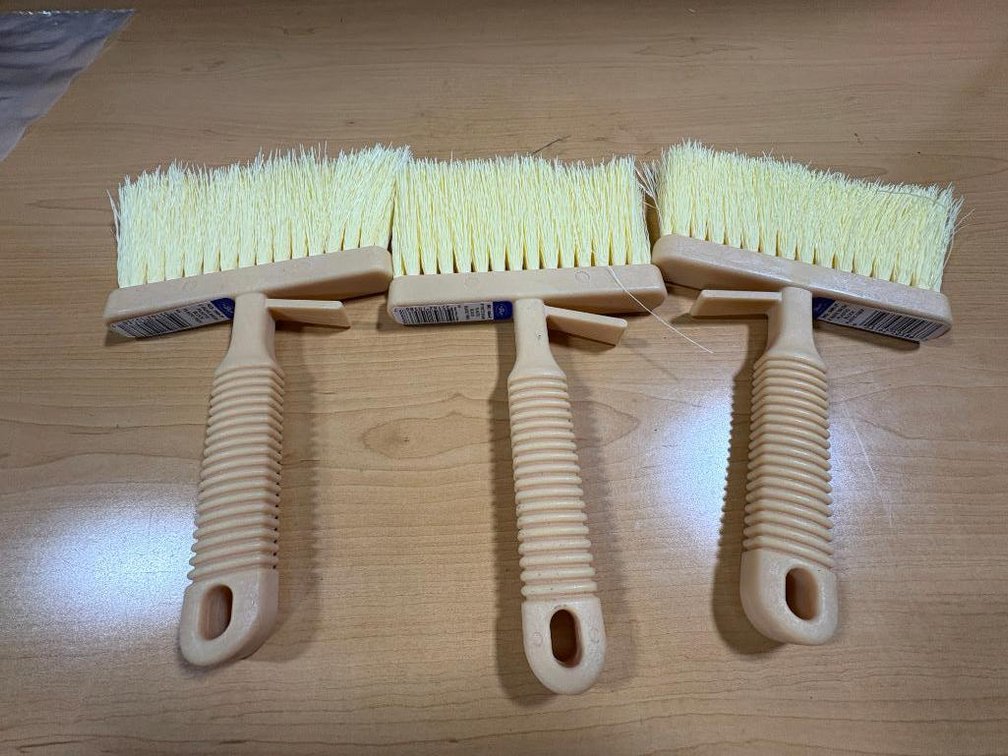 Lot of 3, New, Utility Brushes w/ Composite Handles & Body