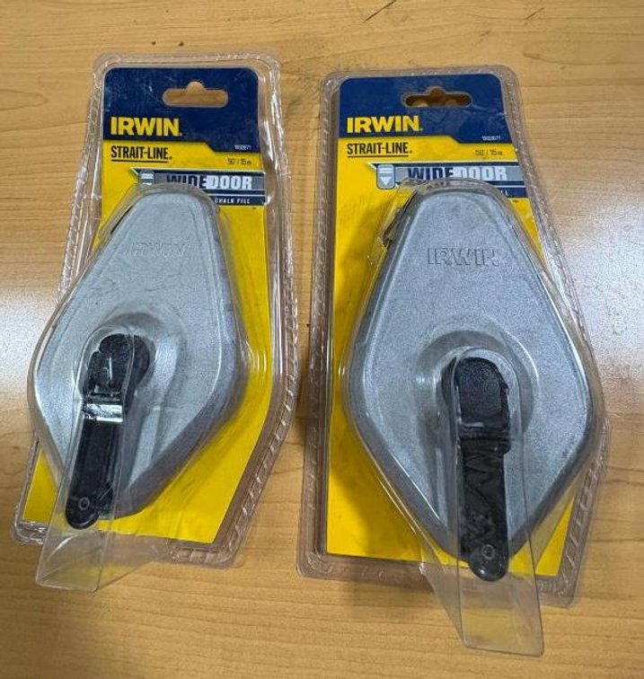 Lot of 2, New, Irwin Strait-Line Wide Door Chalk Lines
