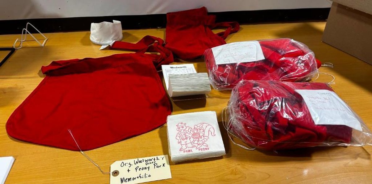 Orig. Woolworth's Diner Aprons, Guest Checks and Peony Park Napkins