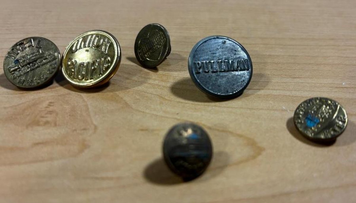 Collection of Vintage Railroad Uniform Buttons, Union Pacific, Pullman, Others