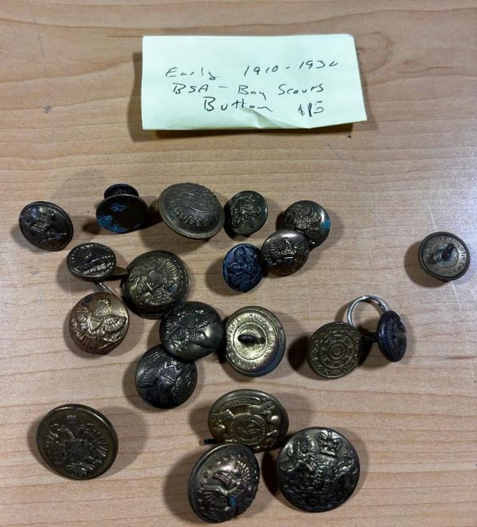 Group of Early 1910-1930 Boy Scouts of America Brass Buttons