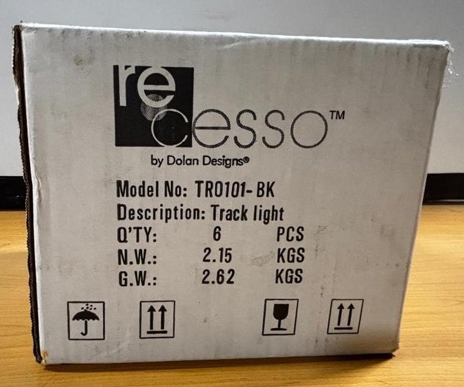 New, ReCesso Dolan Designs, Track Light, 6pc, TR0101-BK