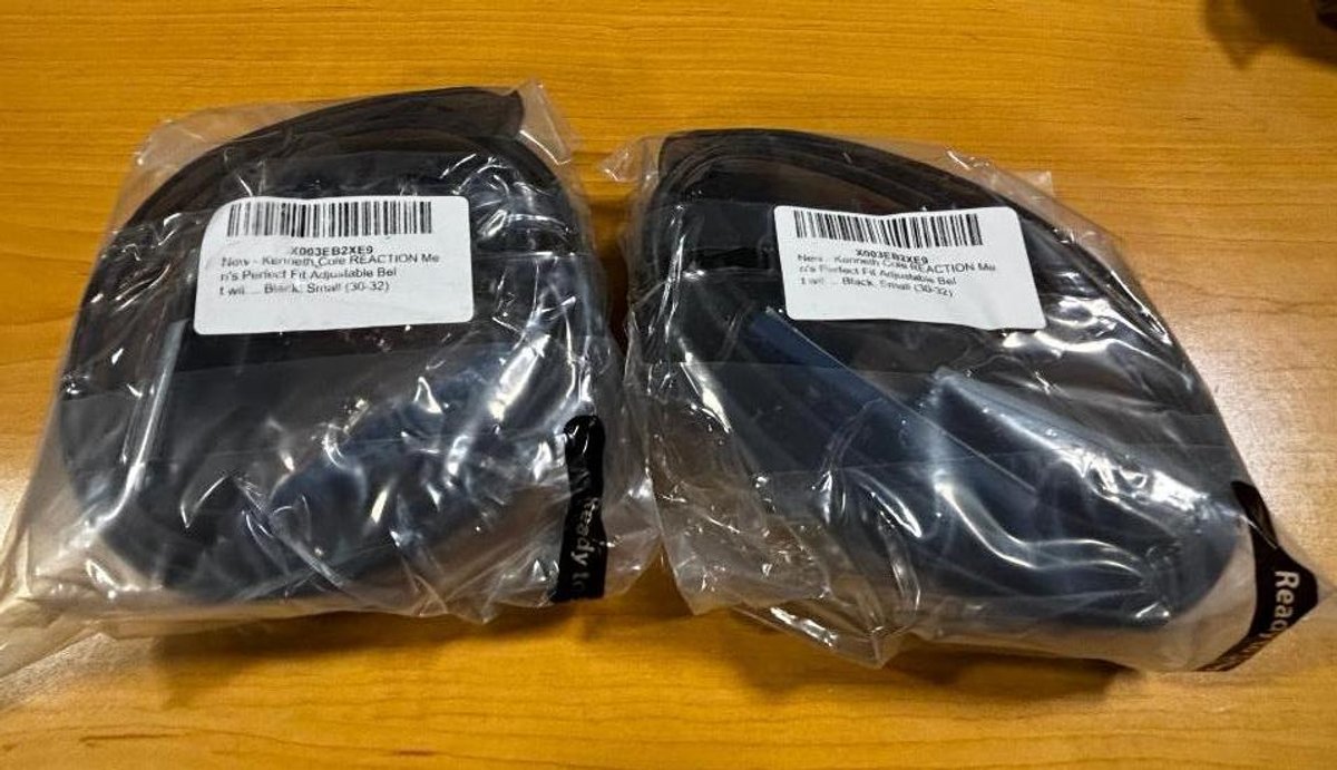 Lot of 2, New, Kenneth Cole Reaction Belts, Men's, Black, Size Sm. 30-32