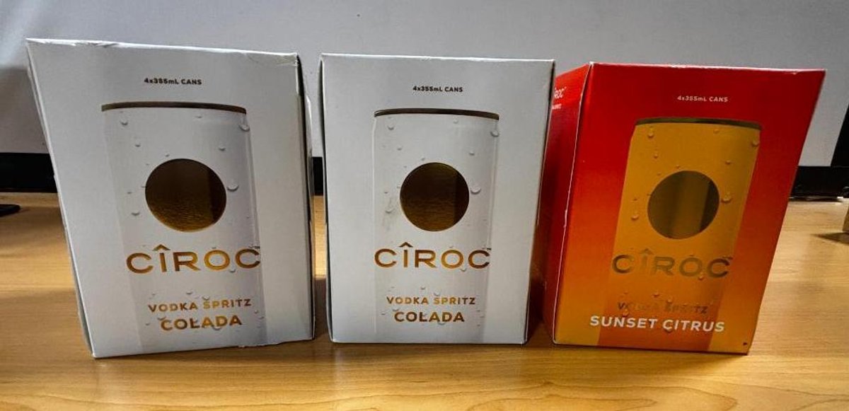 Lot of 3, Four Packs, Ciroc Vodka Ready to Drink Cocktails