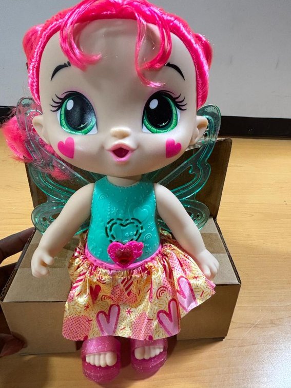 Baby Alive GloPixies Sammie Shimmer Interactive Doll, 20 Different Sounds, Hasbro, Feeding Activates Glow