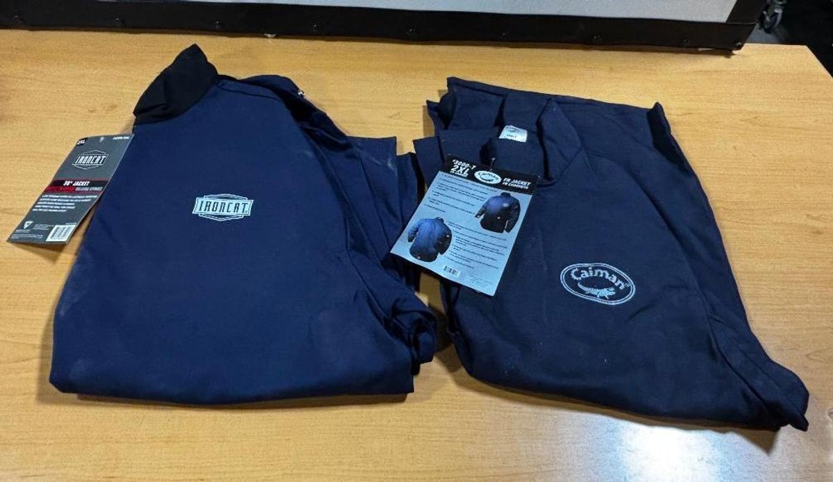 2 Welding / Work Jackets, Caiman 2XL Flame Resistant Jacket, Ironcat 2XL Fire Resistant 30in Welding Jacket