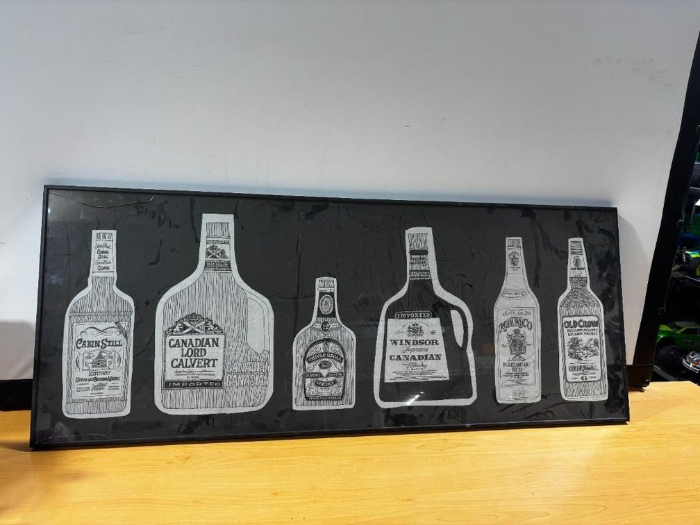 Framed Whiskey Art from Spirit World Omaha's Legendary Liquor and Wine Store