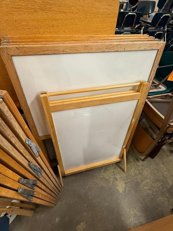 Lot of 5, A-Frame Dry Erase Boards, 2 Sizes