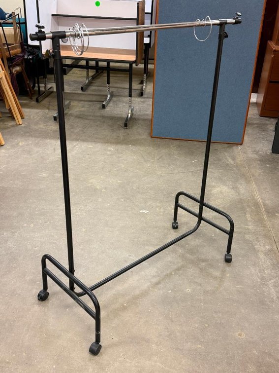 Rolling Coat Rack w/ Extendable Bar
