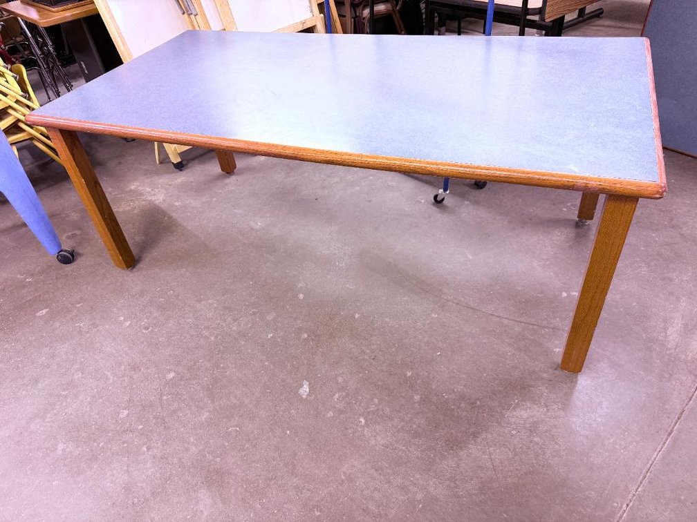 Heavy-Duty Laminate Top School or Library Table, 72in x 25in x 28in