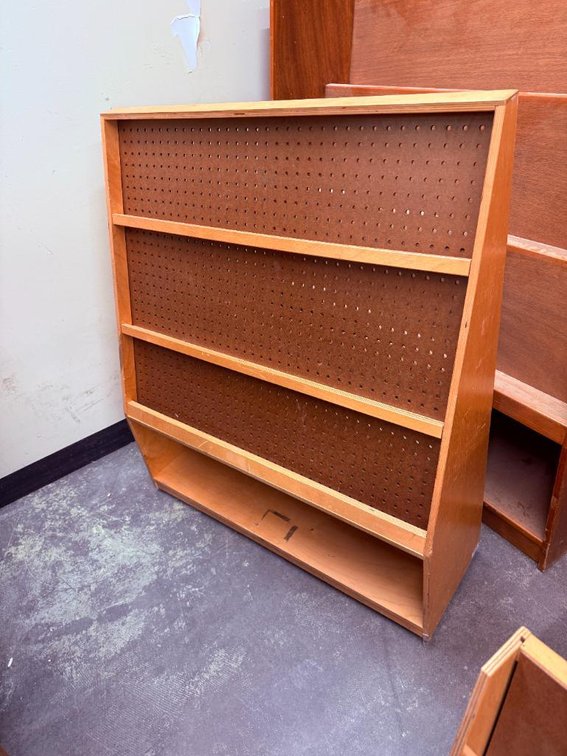 Rolling Front Facing Bookshelf w/ Lower Shelf Storage