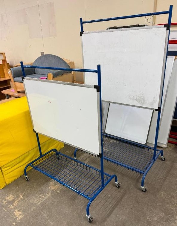Lot of 2, Mobile Dry Erase Boards