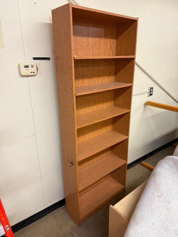 6-Shelf Wall-Mount Bookshelf, 75in H x 28in W