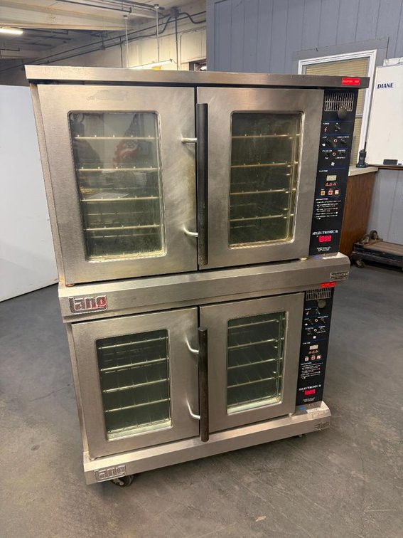 Lang SELECTONIC II Double-Stack Convection Oven on Mobile Base, Very Clean
