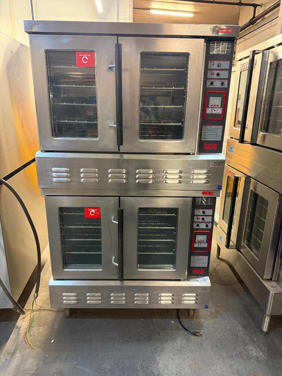 Lang Double-Stack Convection Oven on Mobile Base, Very Clean