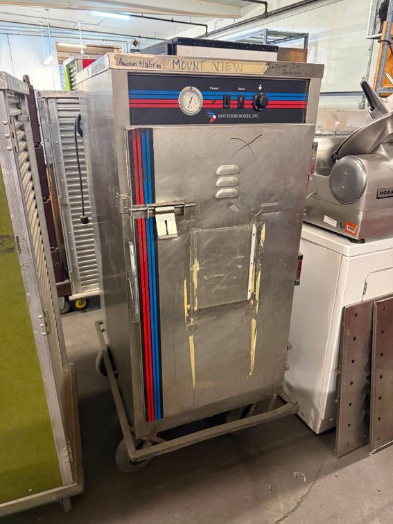 Hot Food Boxes, Insulated Holding Cabinet on Mobile Base, Older Unit, Model: 990