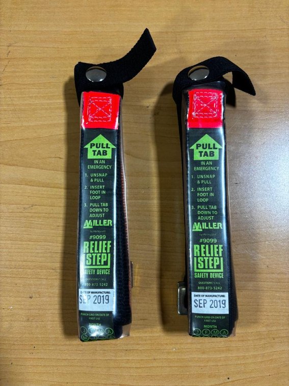 2, New, Miller Relief Step Safety Devices, Designed to Prevent Suspension Trauma After Fall, Enhances Blood Circulation