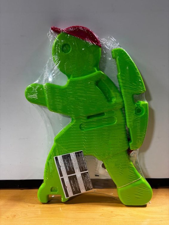 Step2 KidAlert Visual Warning Sign Safety Sign, 32in Tall, Neon Green & Red w/ Warning Flag, New