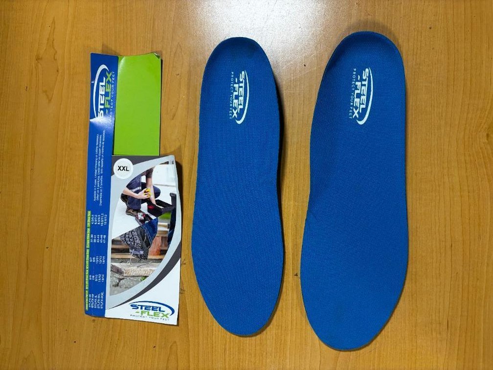 New, XXL Steel Flex Insoles, For Safety