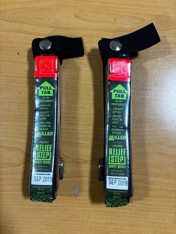 2, New, Miller Relief Step Safety Devices, Designed to Prevent Suspension Trauma After Fall, Enhances Blood Circulation