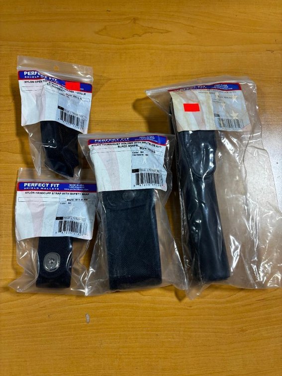 Lot of 4, Perfect Fit, Law Enforcement Duty Gear Holders, See Images for Details, Handcuff Pouches and More