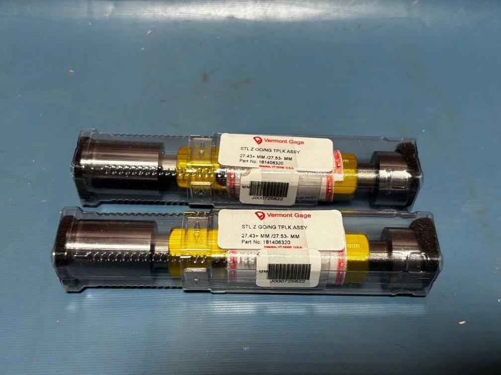 Pair, New, Vermont Gage STL Z Go/No Go Taperlock Assemblies for Industrial Measurement