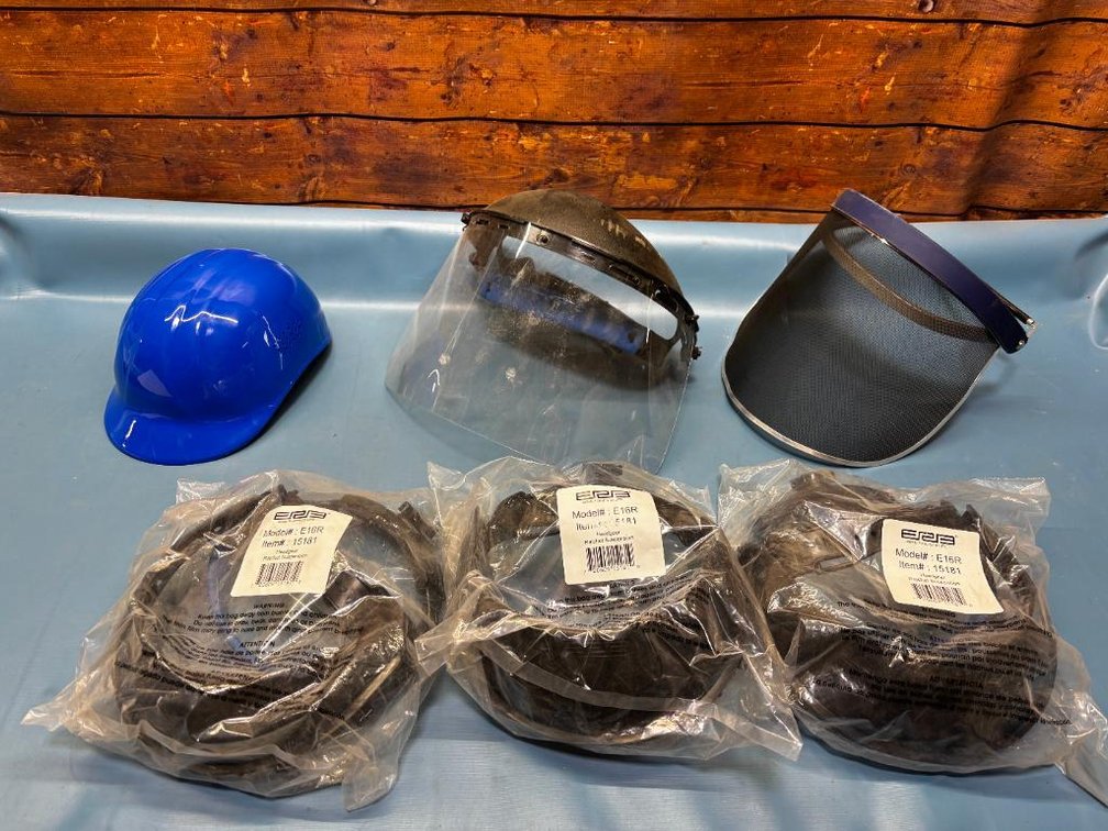 New Hard Hat and Face Shields, Safety Visors