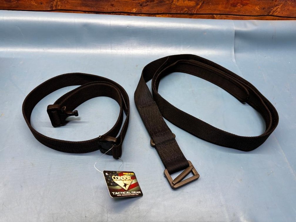Lot of 2, New, Condor Tactical GT Cobra Belt, Black, Size Large Duty Gear Tactical Belts