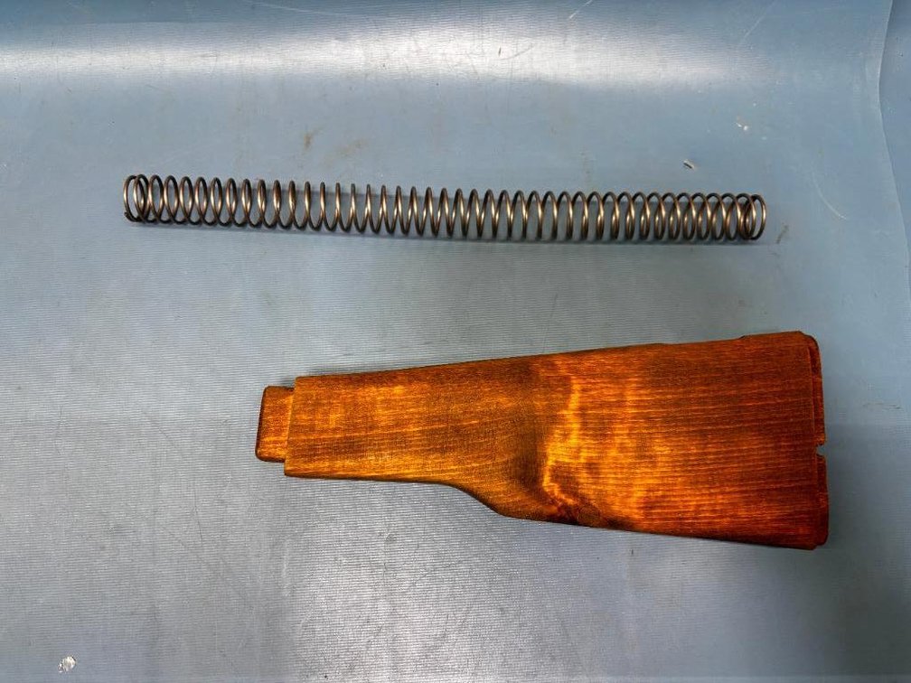 Vintage Wood Rifle/Shotgun Butt Stock and Tactical Parts Spring