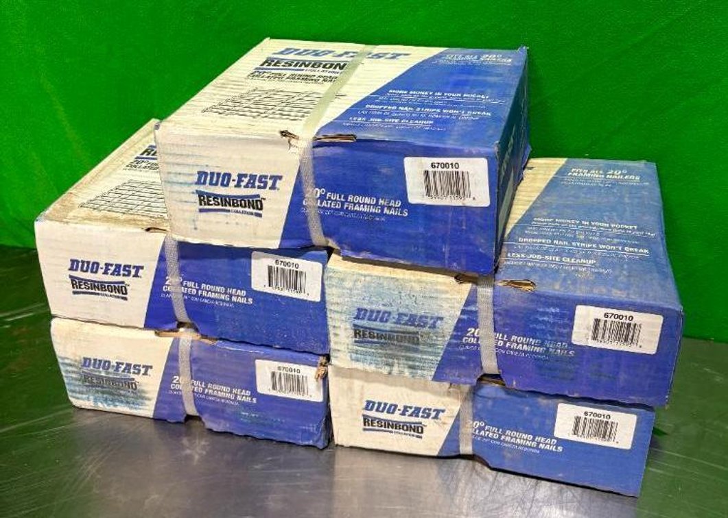5 Cases, Duo-Fast Resinbond Full Round Head Collated Framing Nails, Fits All 20 Degree Framing Nailers