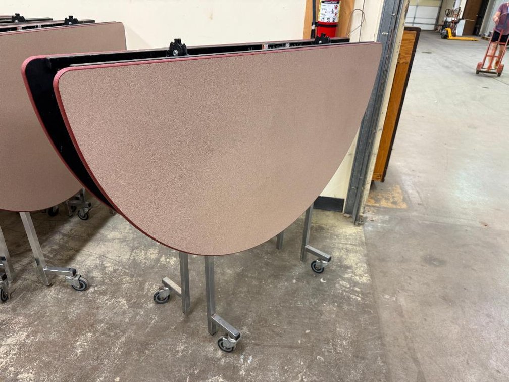 SICO Pacer Mobile Folding Table on Movable Base 60in Dia.