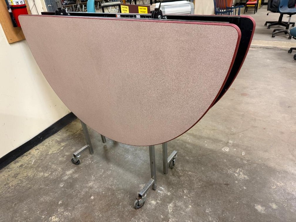 SICO Pacer Mobile Folding Table on Movable Base 60in Dia.