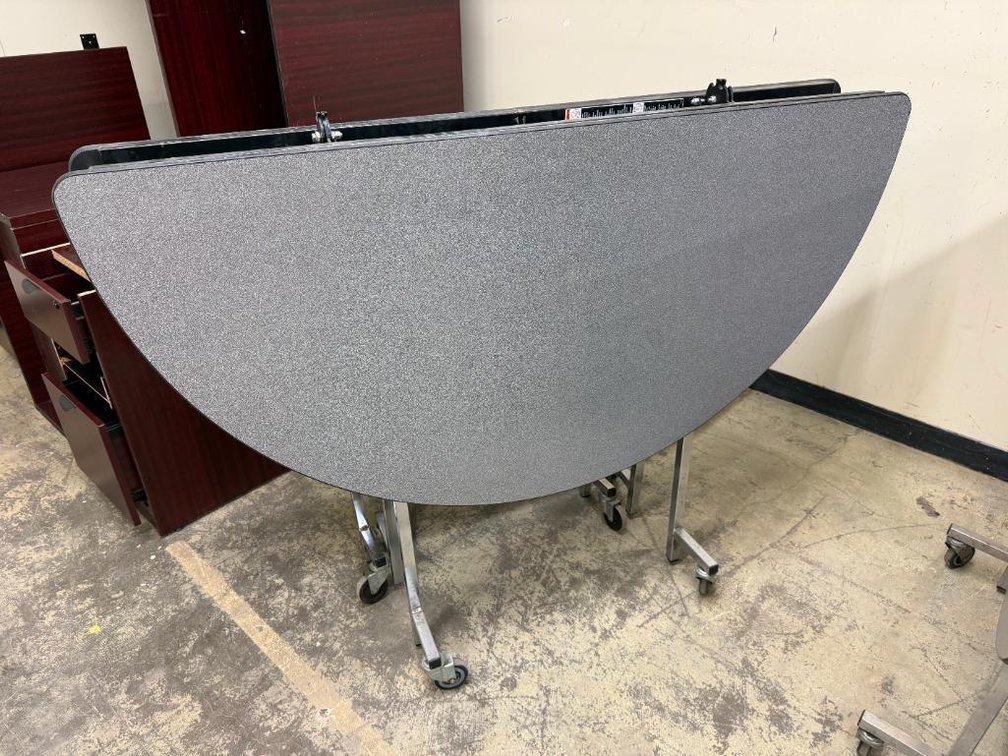 SICO Pacer Mobile Folding Table on Movable Base 60in Dia.