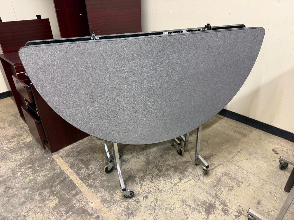 SICO Pacer Mobile Folding Table on Movable Base 60in Dia.