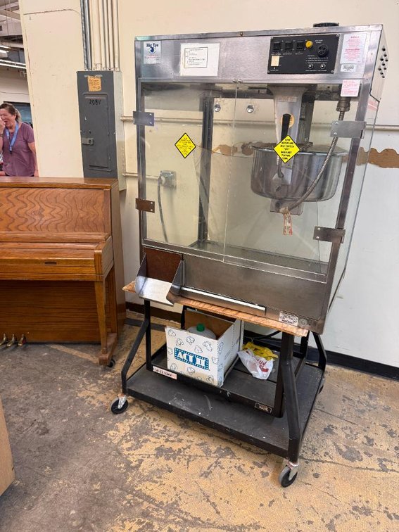 Gold Medal Discovery Model 2556 Commercial Popcorn Machine on Mobile Cart
