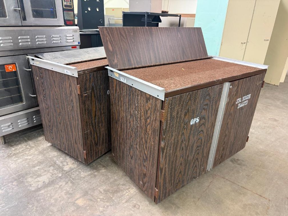 Mobile Storage Cabinet w/ Worktop, 51in x 25in x 36in