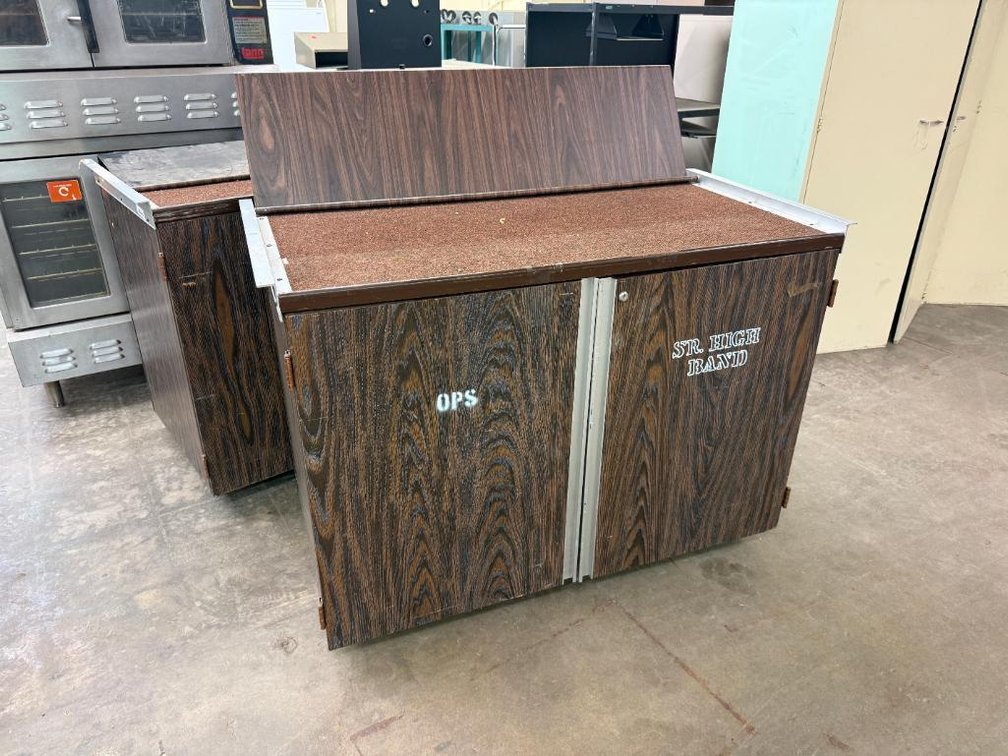 Mobile Storage Cabinet w/ Worktop, 51in x 25in x 36in