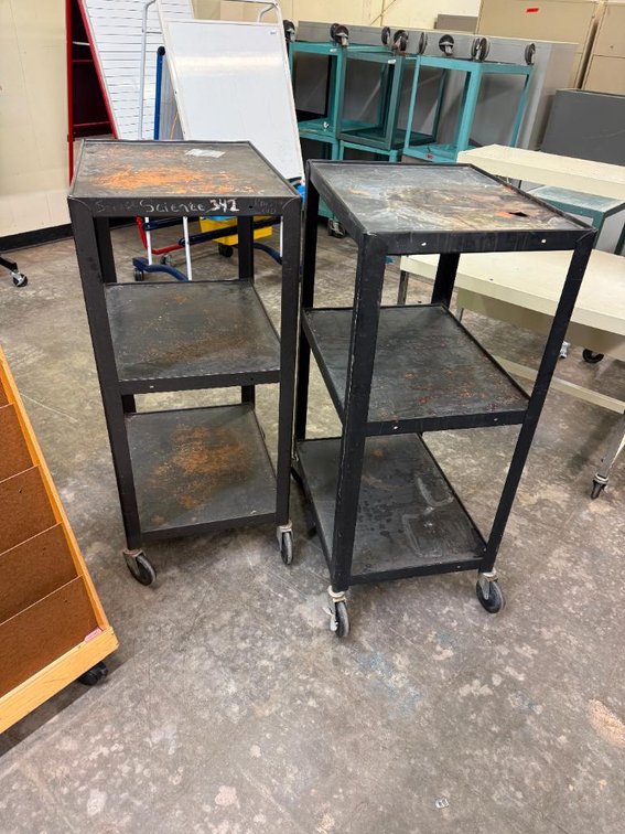 Lot of 2, Media Carts, 42in x 24in x 18in