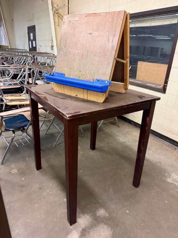 Table and Folding Easel w/ Tray
