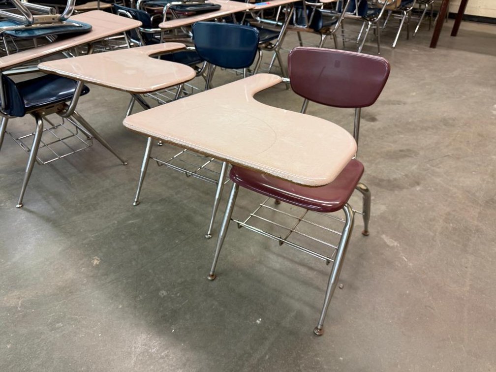 Lot of 2 Virco School Chair Desk Combo, One Bid for Both, First Appointment Has First Choice