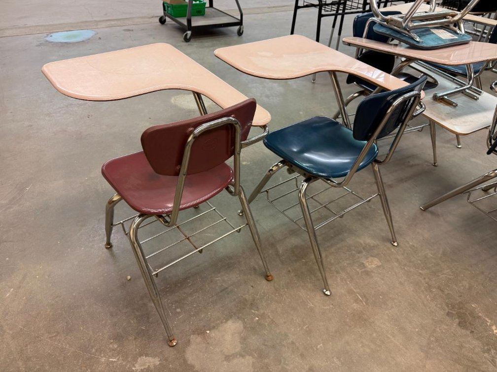 Lot of 2 Virco School Chair Desk Combo, One Bid for Both, First Appointment Has First Choice