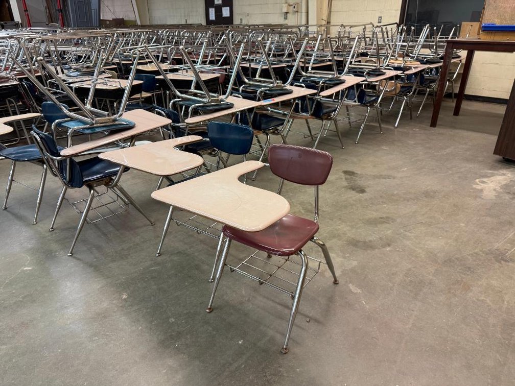 Lot of 2 Virco School Chair Desk Combo, One Bid for Both, First Appointment Has First Choice
