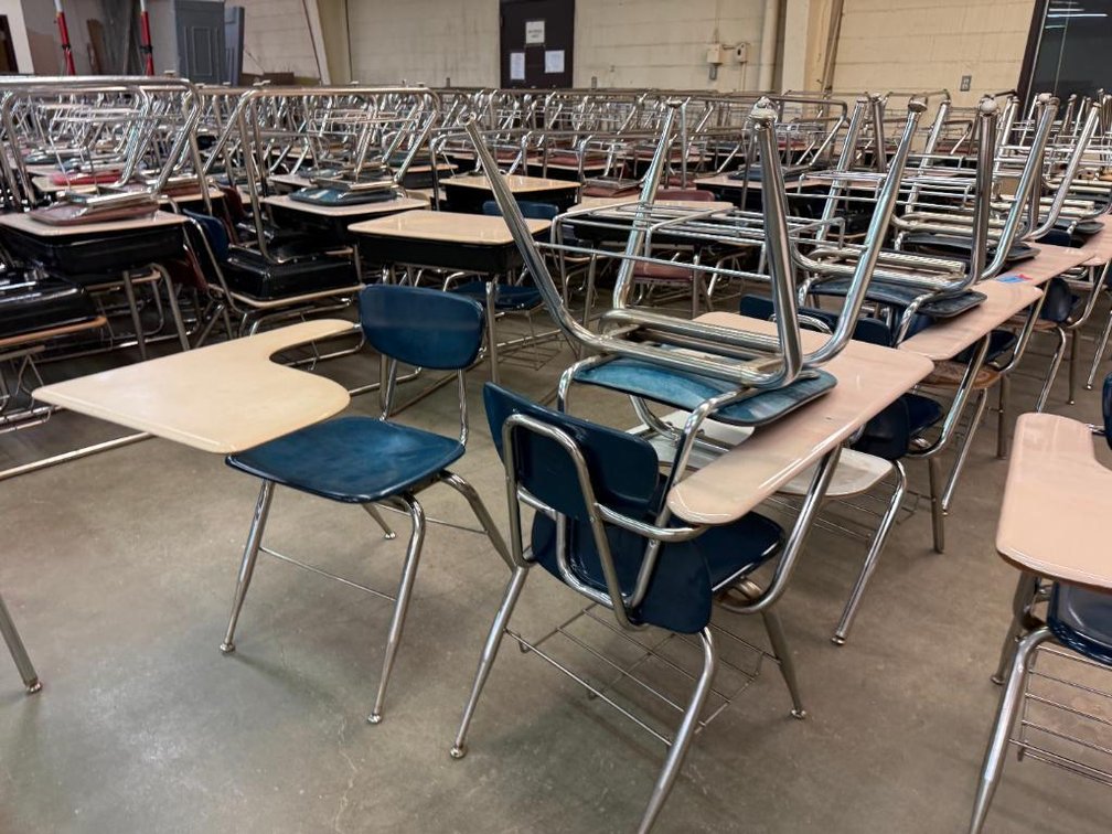 Lot of 2 Virco School Chair Desk Combo, One Bid for Both, First Appointment Has First Choice