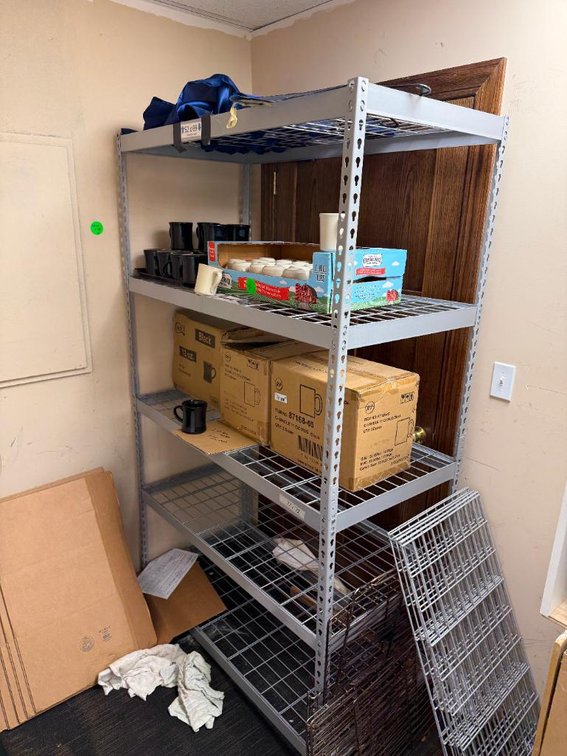 Heavy-Duty Metal & Wood Shelving Unit 78in x 48in x 24in