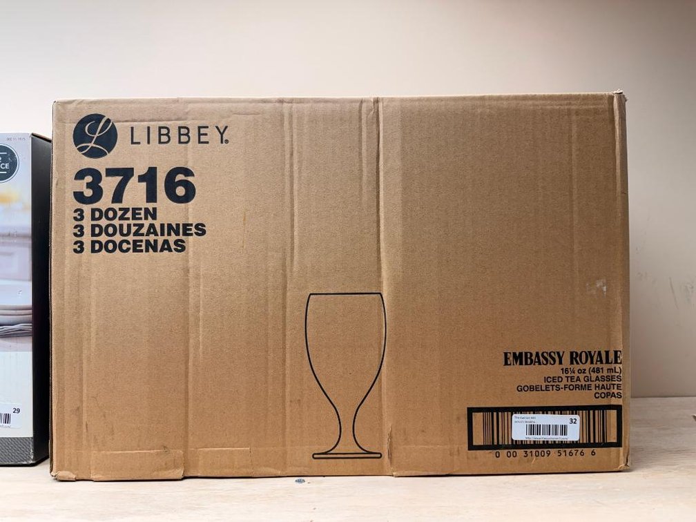 Case of 36, Libbey No. 3716 16-1/2oz Ice Tea Glasses Embassy Royale