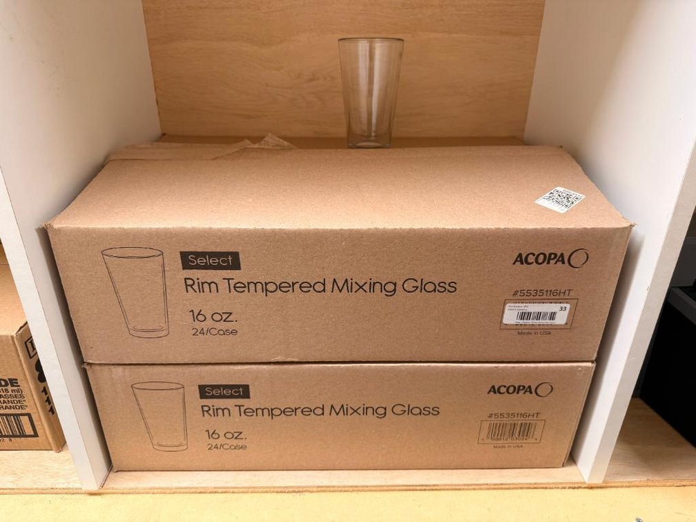 2 Cases, 24/Case, 48 Total, Acopa Select Rim Tempered Mixing Glass, 16oz, Pint Beer Glasses
