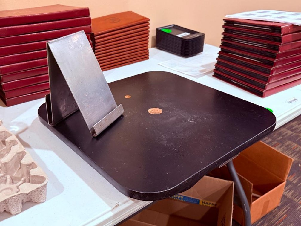 Lazy Susan and Stainless Steel Menu / Sign Stand