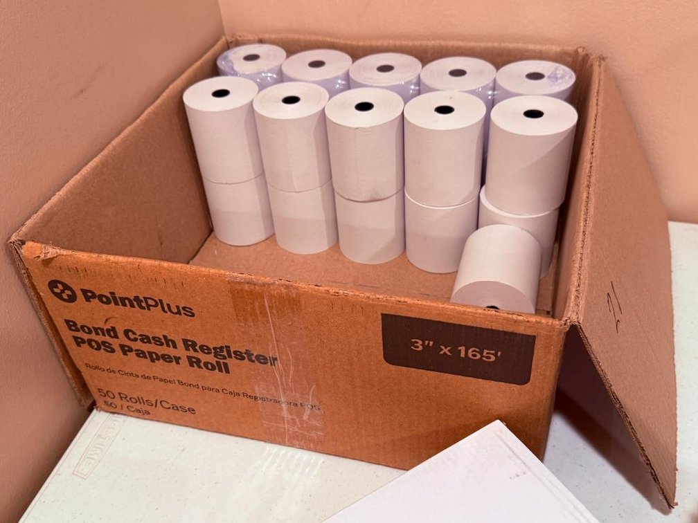 21 Qty Rolls PointPlus Bond Cash Register POS Paper Rolls 3in x 165ft
