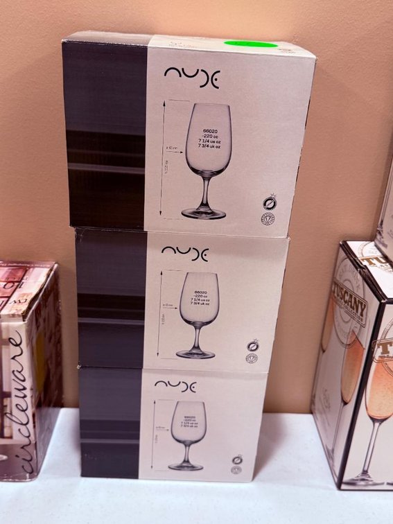 2+ Cases, 17 Qty Total 7-1/4oz Stemmed Glasses
